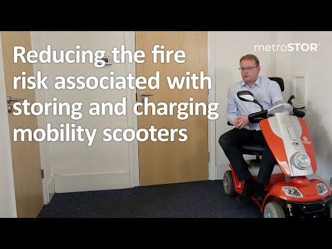 Reducing the fire risk associated with storing and charging mobility scooters