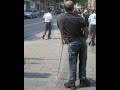 Guy with a leg brace and crutch