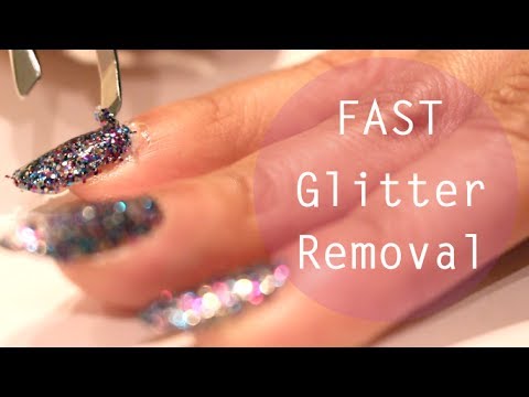 how to remove glitter nail polish