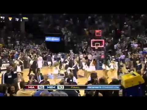 Rudy Gay (Of Memphis Grizzlies) hits a buzzer shot over Lebron James!