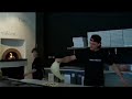Fabrizio tossing pizza dough at Hot Italian