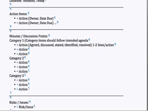 how to write up minutes of a meeting examples