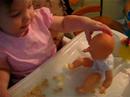 Feeding the baby Feeding the baby
