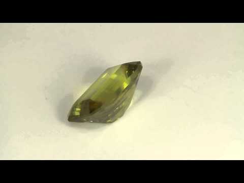 7.42 Carat Sphene cut in a barion style emerald cut