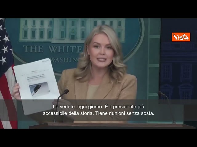 Leavit (portavoce Casa Bianca) attacca NYT: "Lei è la stessa che diceva Biden sta bene"