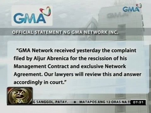 24 Oras: Pahayag ng GMA Network Inc. kaugnay sa reklamong inihain ni Aljur Abrenica