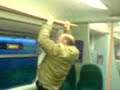 Coming back from glasgow.. And met a random drunk guy called Victor lmao. and he was showing us how to do pull uppy thingss on the train LMAO.