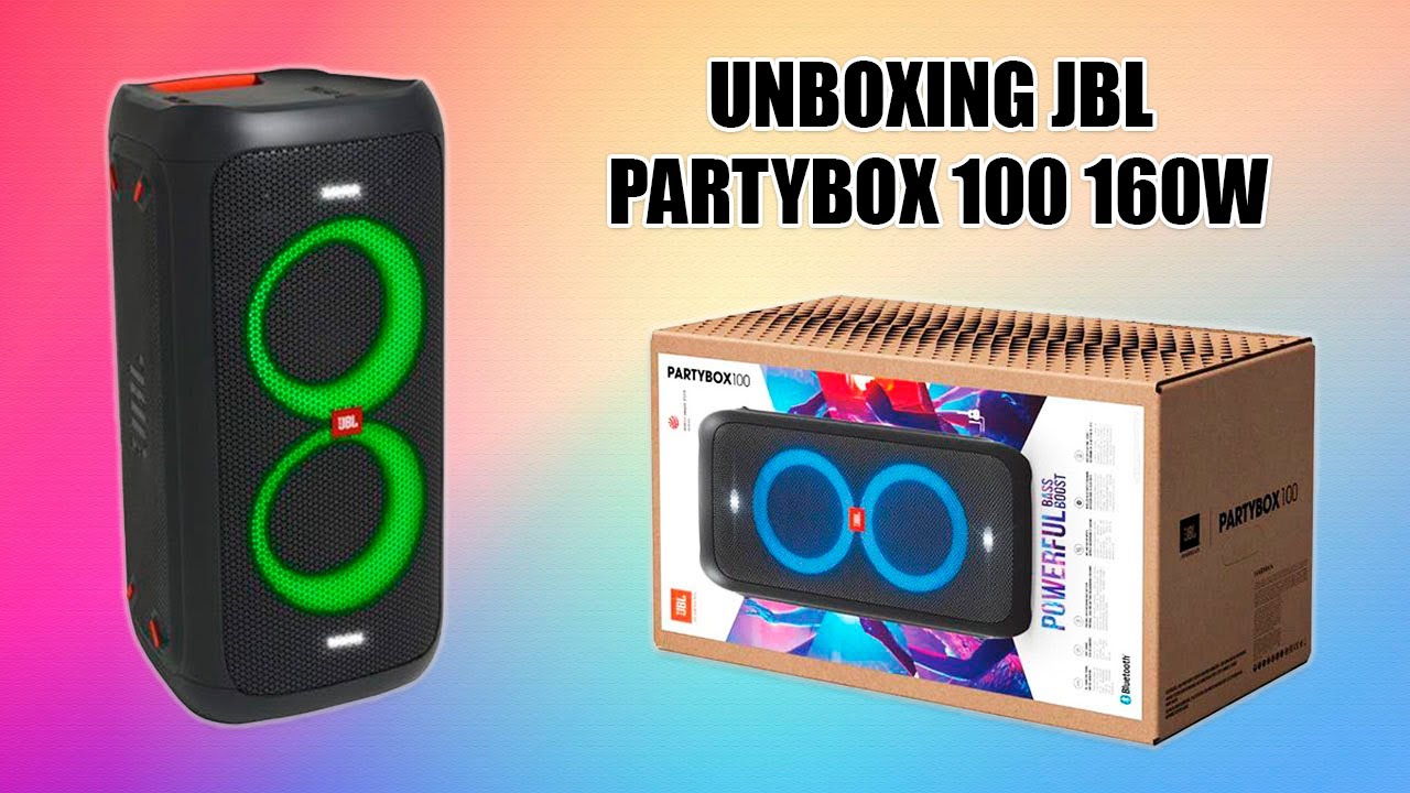 JBL PARTYBOX 100 160W - UNBOXING E PRIMEIRAS IMPRESSÕES