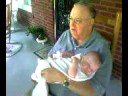 Tymee Jo on the Porch with Papaw