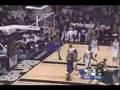 Vince Carter posterizes Tim Duncan