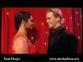 alesha dixon and matthew cutler performing the argentine tango in the semi final of strictly come dancing