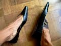 My toe cleavage flats