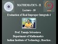 Mod-1 Lec-10 Evaluation of Real Improper Integrals-1