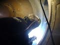 Arc spray of HAF fan in a cement plant. Arc spray is against severe erosion from 20 tons pulverised stone passing the fan each hour.