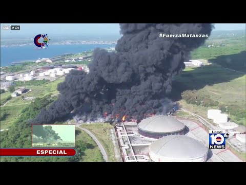 77 hurt, 17 firefighters reported missing in Cuba as fire rages at oil tank farm
