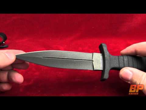 Smith & Wesson SWHRT9LB Large Dagger Boot Knife - Black Plain