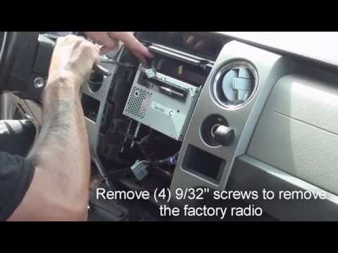 how to remove factory stereo ford  f150 2009 and up