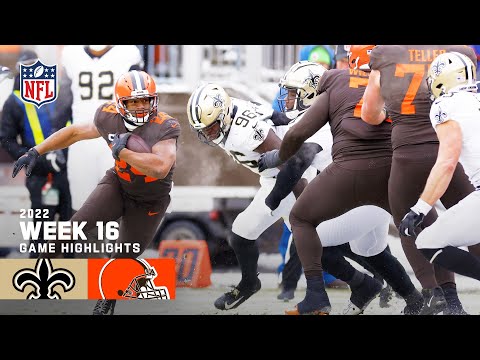 Play this video New Orleans Saints vs. Cleveland Browns  2022 Week 16 Game Highlights
