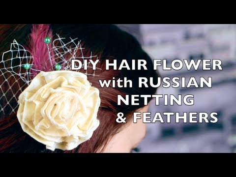 how to attach netting to a fascinator