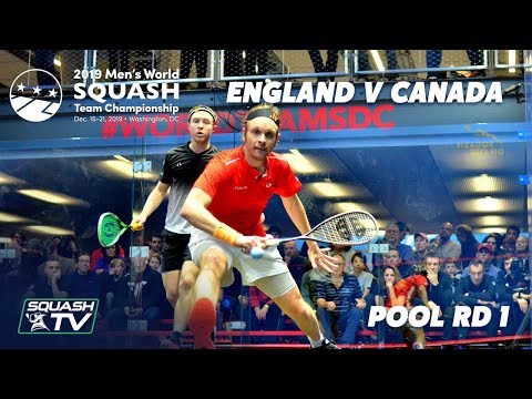 Squash: England v Canada - WSF Men's World Team Champs 2019 - Pool Rd 1