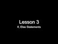 C# Programming Tutorial Videos Lesson 3: If and Else Statements