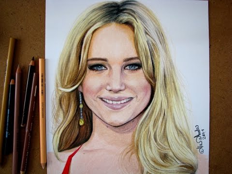 how to draw jennifer lawrence