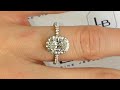 1 carat Oval Diamond Halo Engagement Ring
