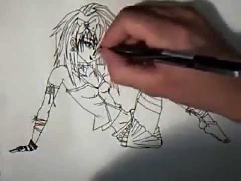how to draw emo girl