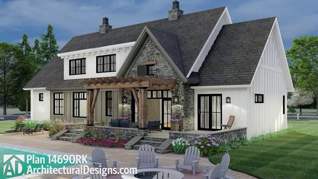 2-Story 4-Bedroom Modern Farmhouse with Dual Kitchen Design (Floor Plan ...