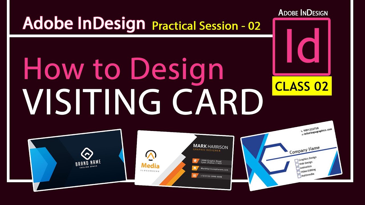 Adobe Indesign Practical Business Card Tutorial Class 02 | How to Design a Visiting Card