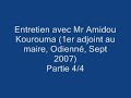 entretien avec le 1er adjoint au maire,  maire r�sidant d'odienn�, mr kourouma en septembre 2007