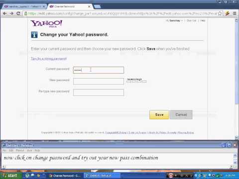 how to my yahoo password reset