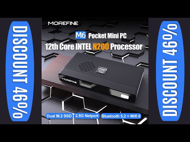 MOREFINE M6 Mini PC 12th Gen Intel N200 2.9GHz Windows 11 DDR5 2 in Desktop Computers in Hope / Kent