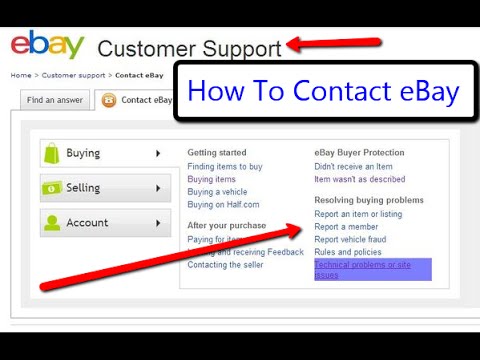 how to contact ebay