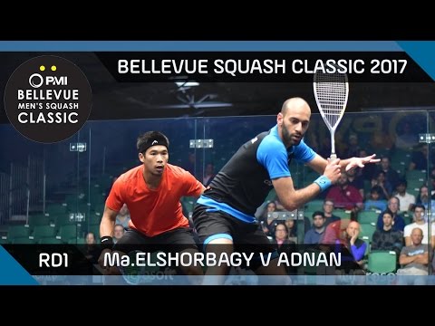 Squash: Ma.ElShorbagy v Adnan - Bellevue Squash Classic 2017 Rd1 Highlights