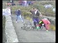 \"Umpire\" fling a cycler into the stream