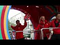 Click here to watch this video Olympic torch Gloucester Cross the build up and convoy