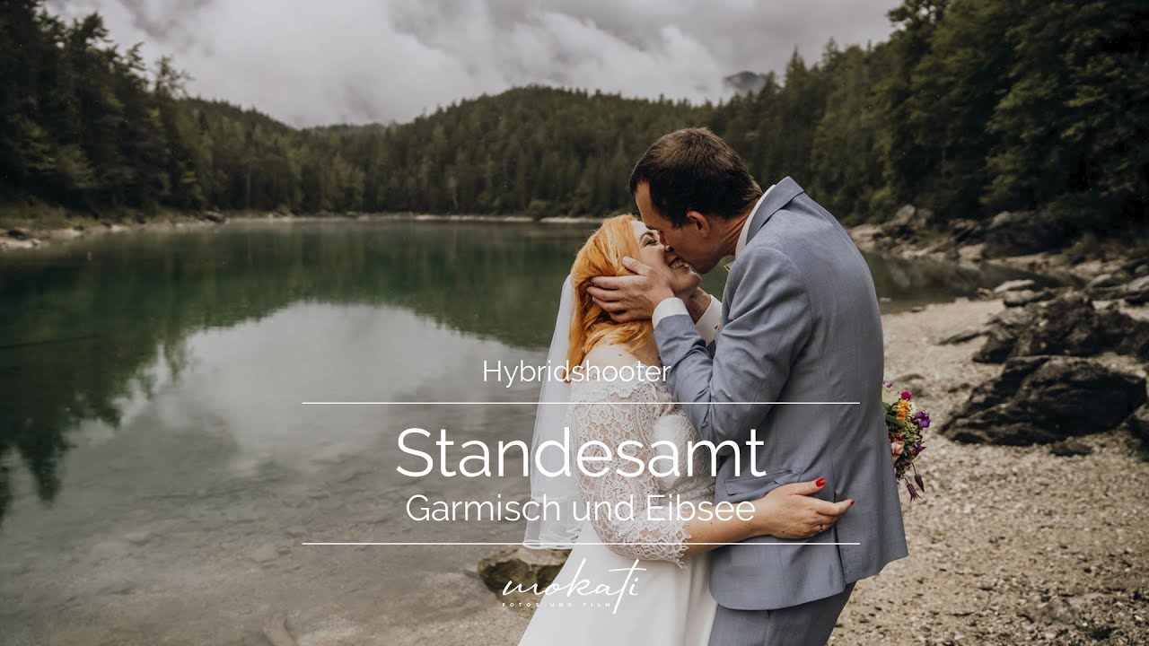 Standesamt Garmisch und Shooting am Eibsee - Hybridshooter Hochzeitsfilm