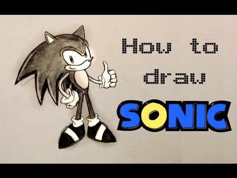 how to draw sonic step by step