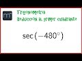 Secante de -480 grados