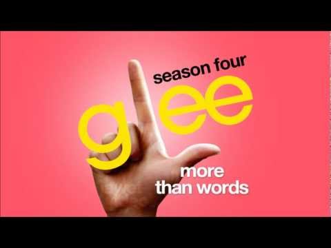 Tekst piosenki Glee Cast - More Than Words po polsku