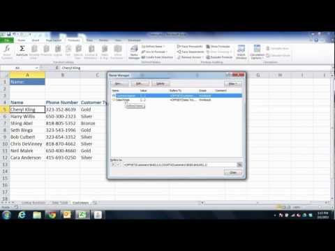 how to define range in excel