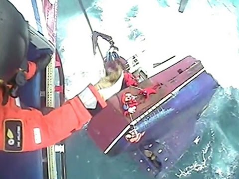Raw: Crew Rescued From Sinking Ship