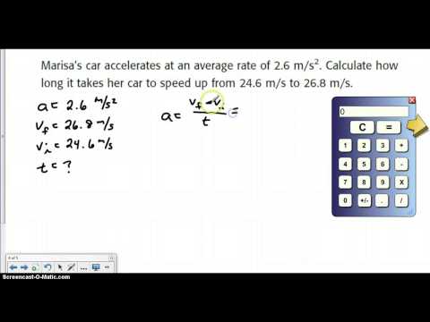 how to determine acceleration