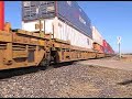 UP 4569 Leads Stacktrain West, Partridge, KS UP 4569 Leads Stacktrain West, Partridge, KS