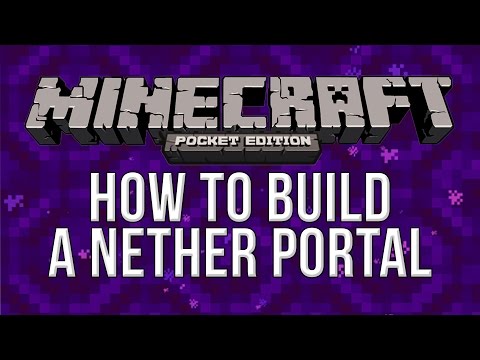 how to make a portal on minecraft p e