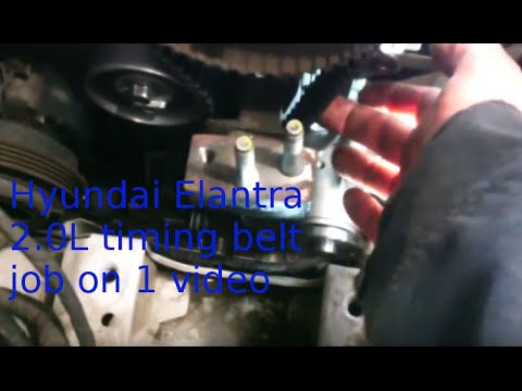Timing belt replacement 2007 Hyundai Elantra 2.0L Install Remove Replace