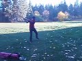 Ian Haygood takes a Happy Gilmore shot