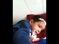 Caleb says happy bday to mommy
