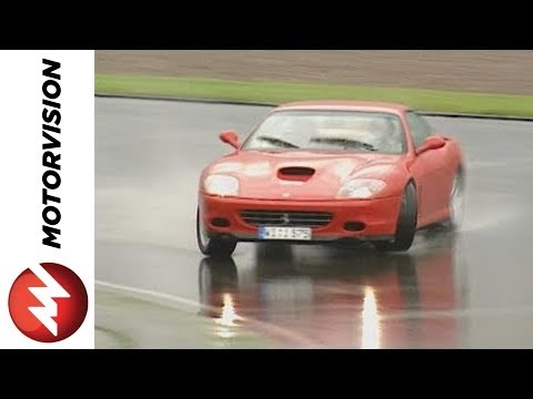 maranello - On the Sachsenring race track former DTM driver Mathias Lauda pushes Ferrari´s long distance runner 575 M Maranello to its limits.